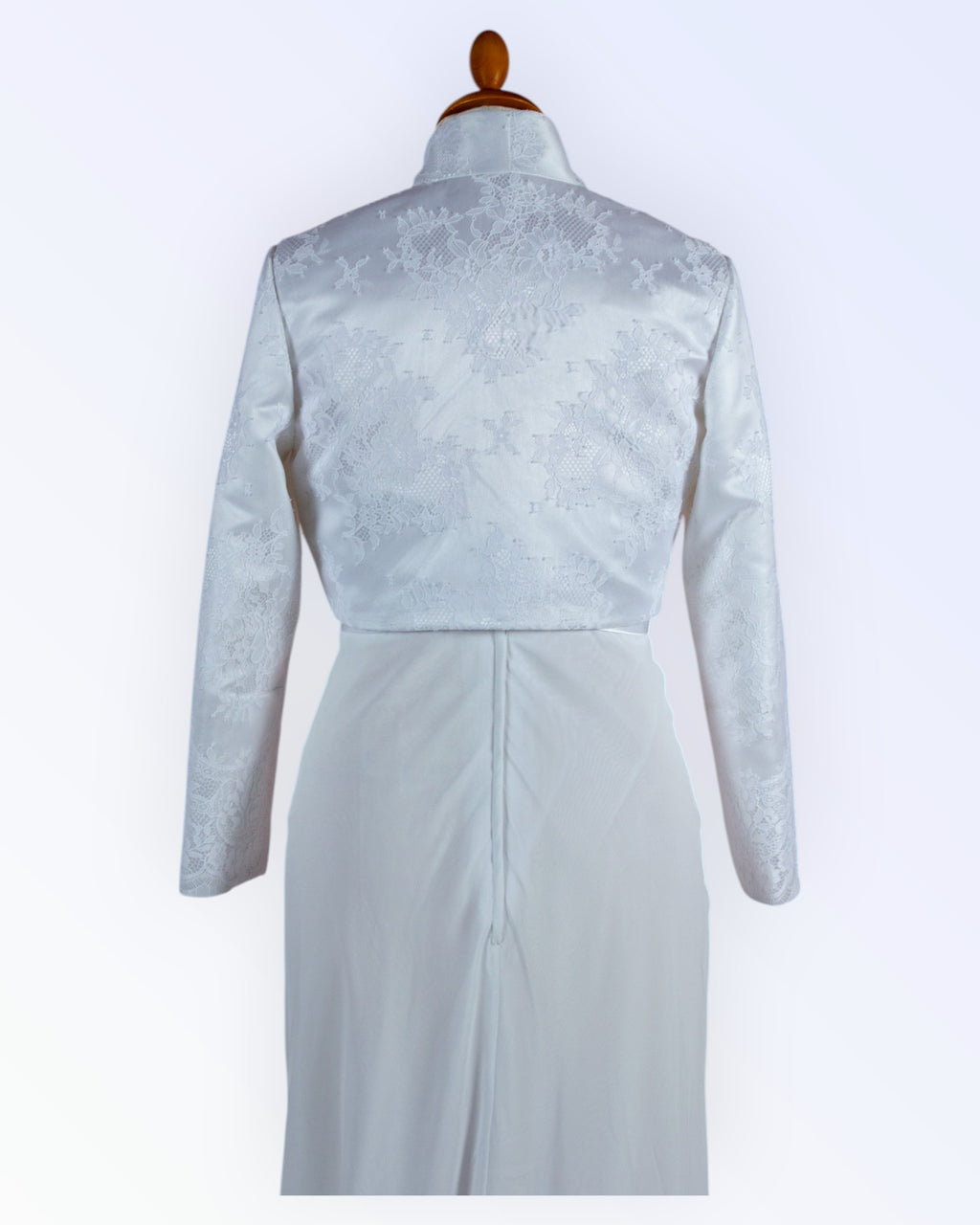 Festive white bolero for the bride