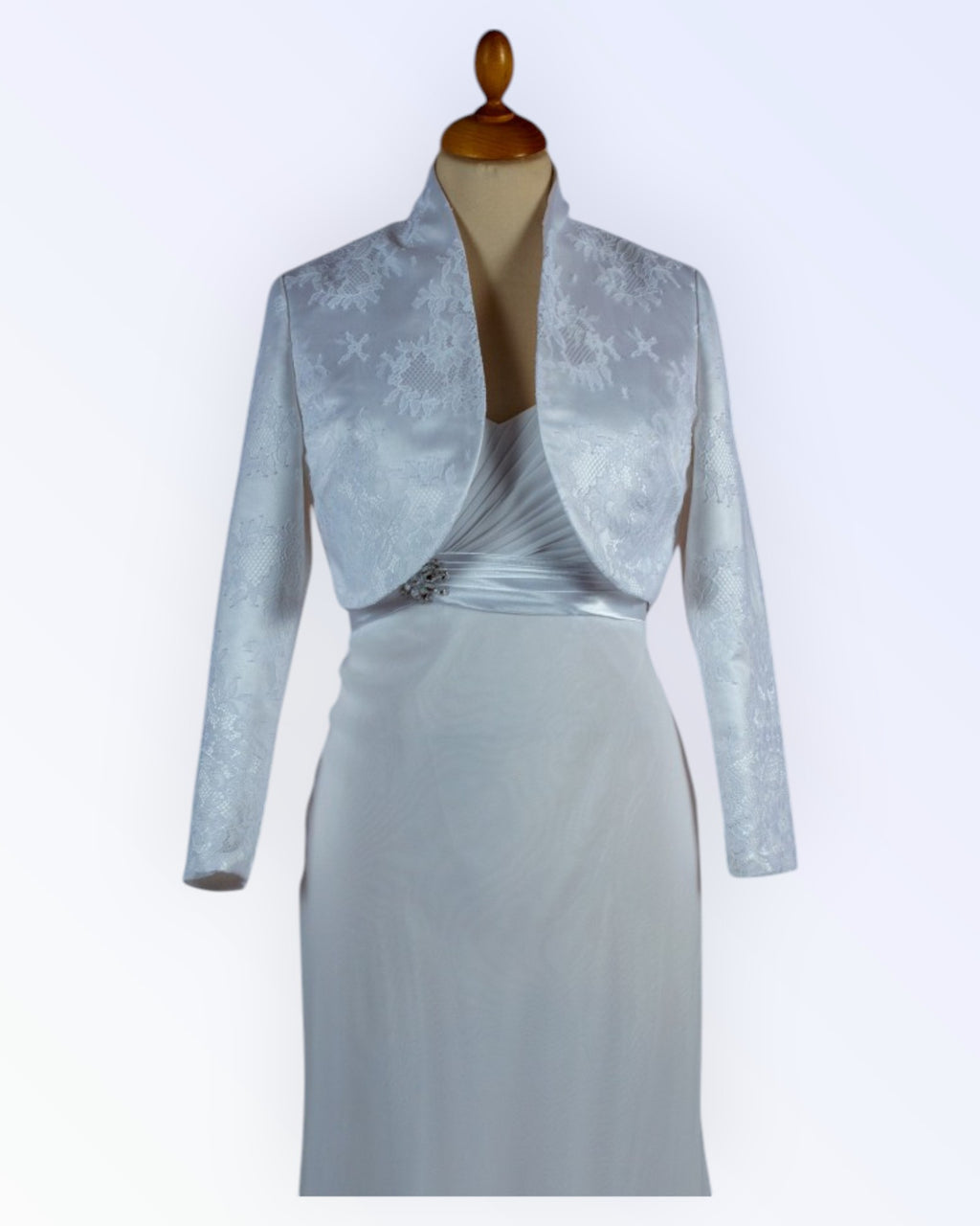 Festive white bolero for the bride