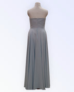Light blue chiffon long formal dress