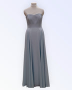 Light blue chiffon long formal dress