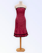Ruby red taffeta dress