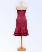 Ruby red taffeta dress