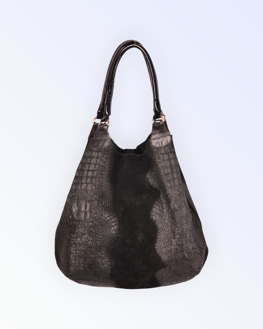 Roberta M. mustast nahast käekott