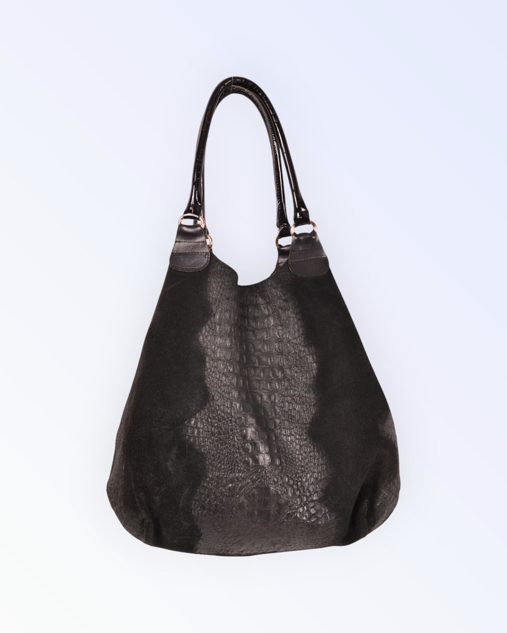 Roberta M. mustast nahast käekott