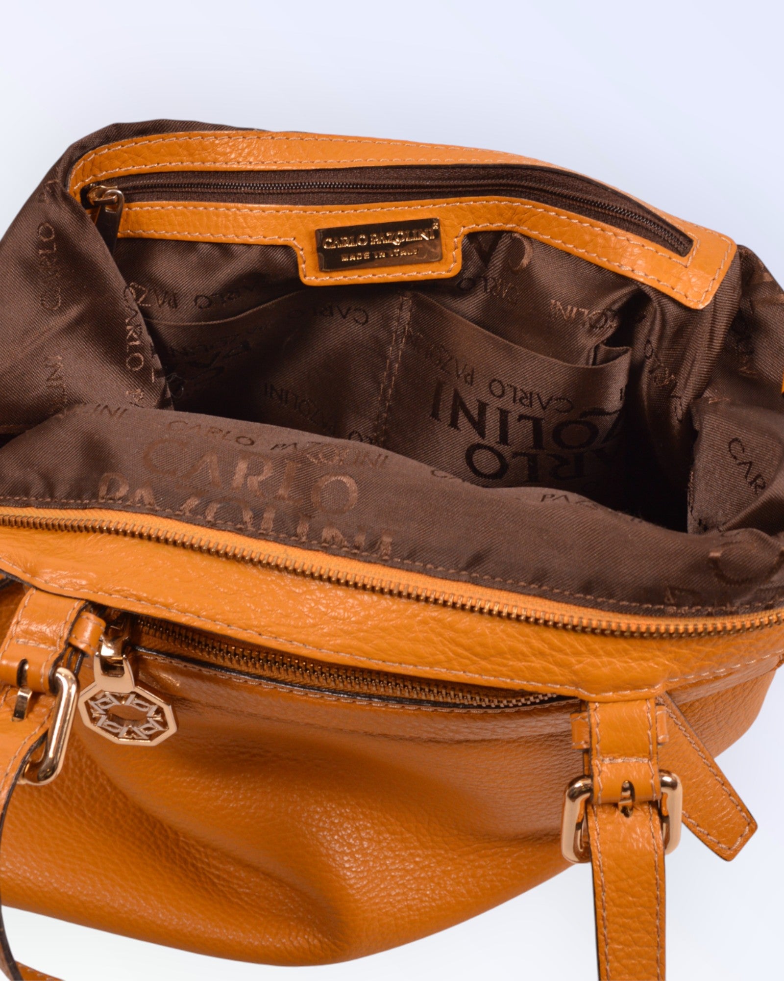 Carlo Pazolini kollane nahast käekott