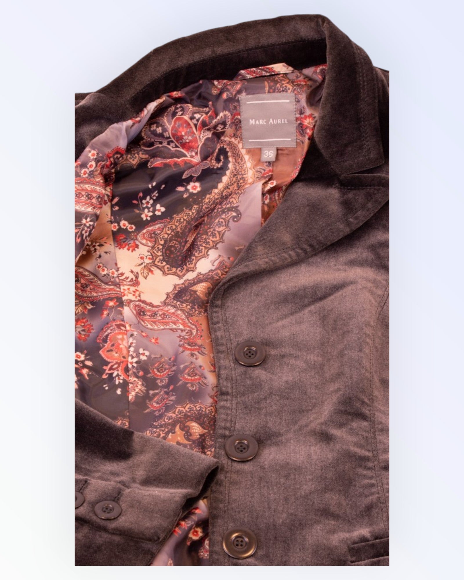 Marc Aurel hall sametist bleiser