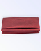 Dark red satin party bag
