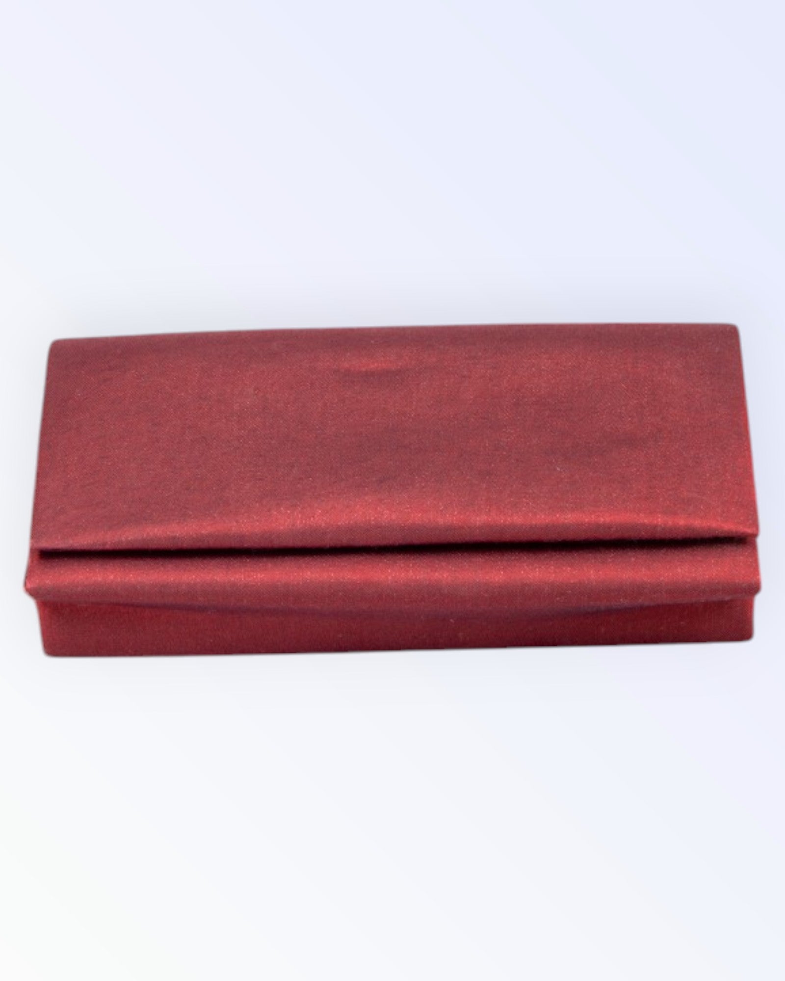 Dark red satin party bag