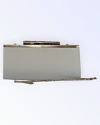 White satin party handbag