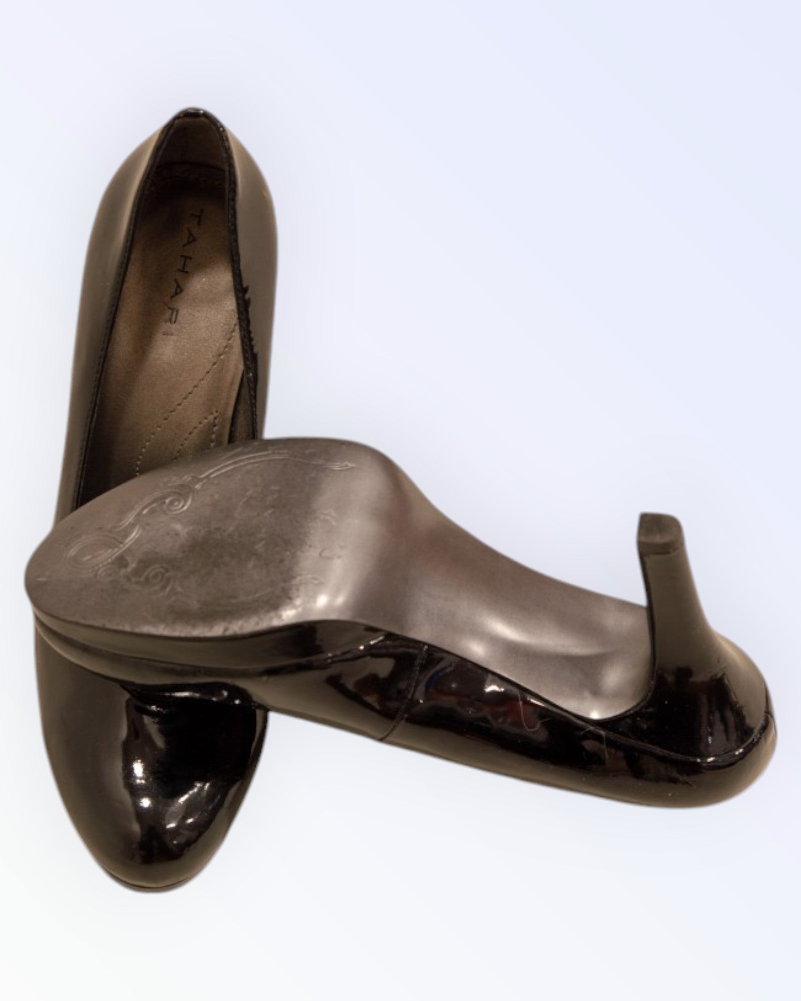 Tahari black platform shoes