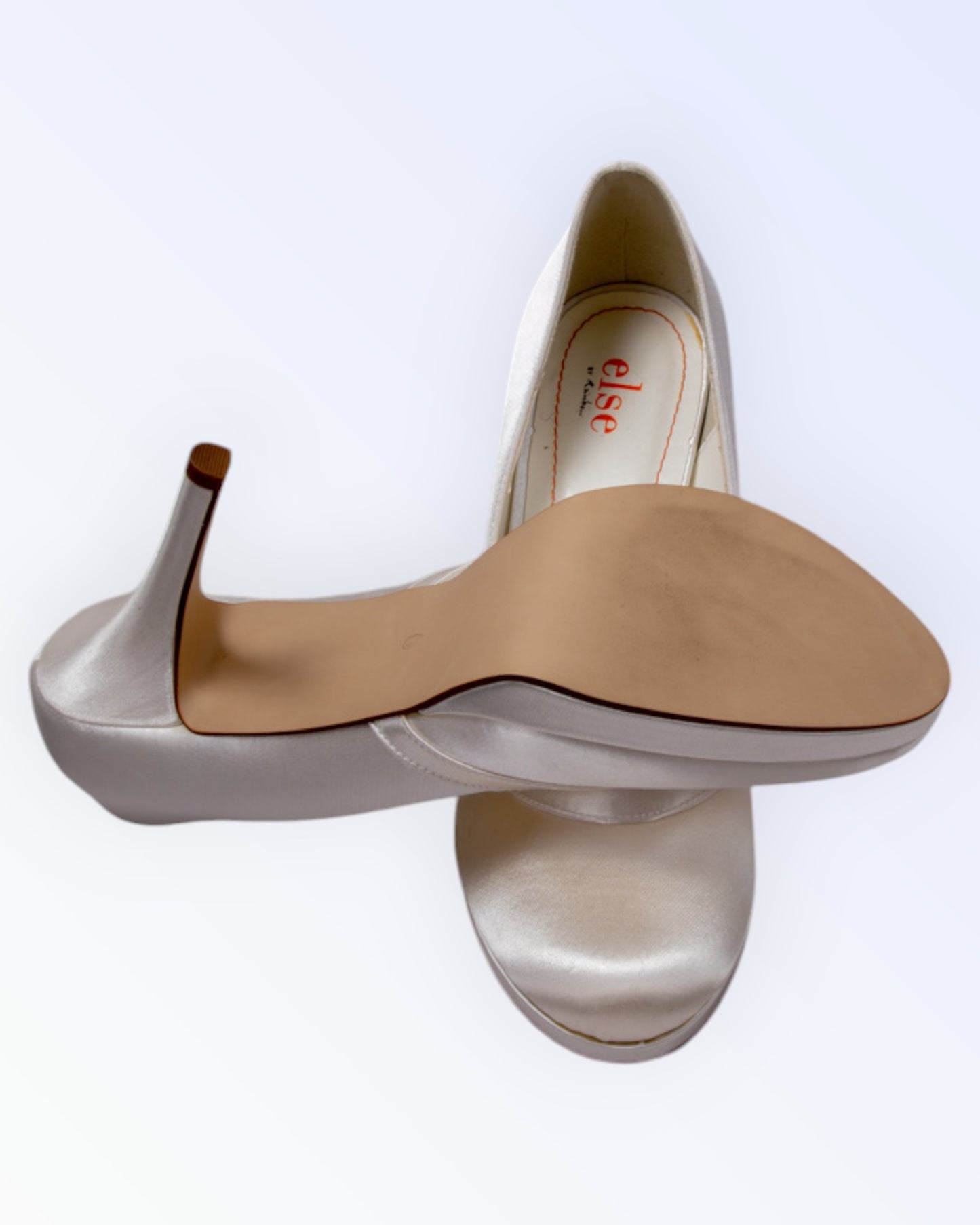 Else by Rainbow satin wedding shoes