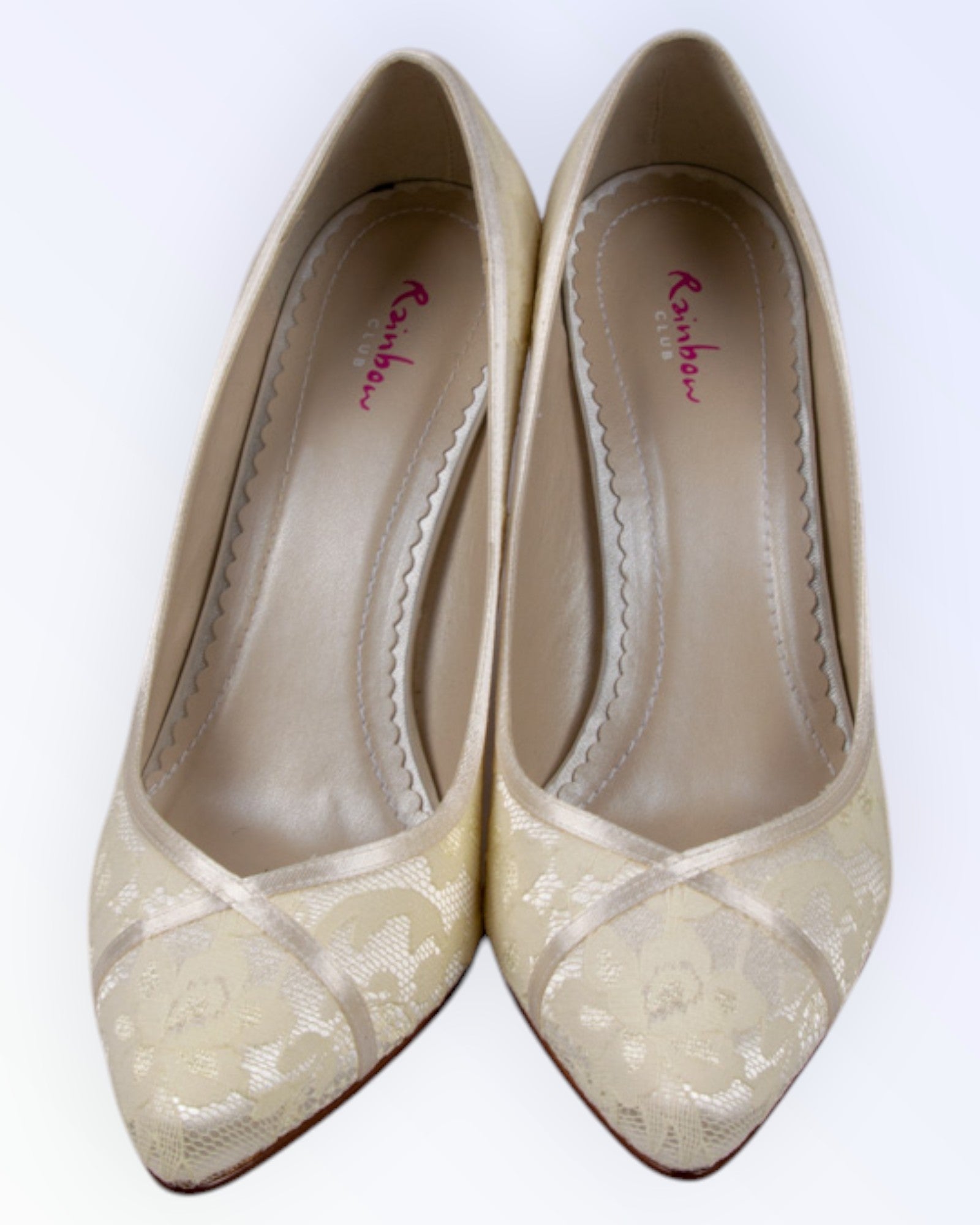 Rainbow satin wedding shoes