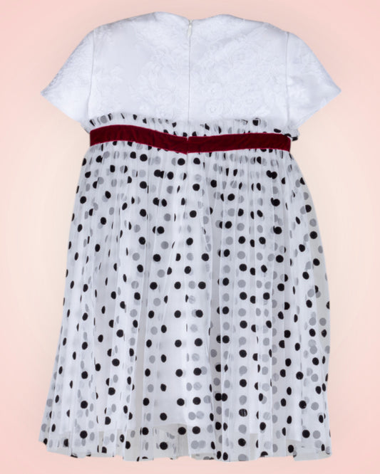 Festive children's dress with a fluffy tulle skirt