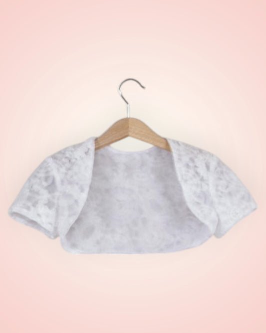 White lace bolero jacket for girls