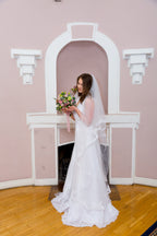 Bianco Evento long white bridal veil