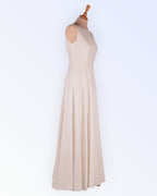 Minimalist natural white wedding dress