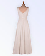 Minimalist natural white wedding dress