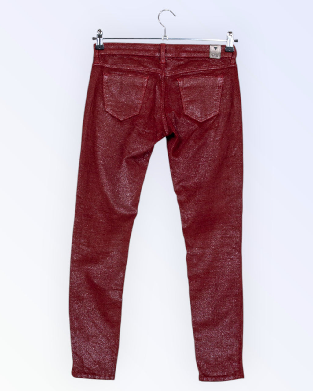 Guess Los Angeles tumepunased velvetpüksid