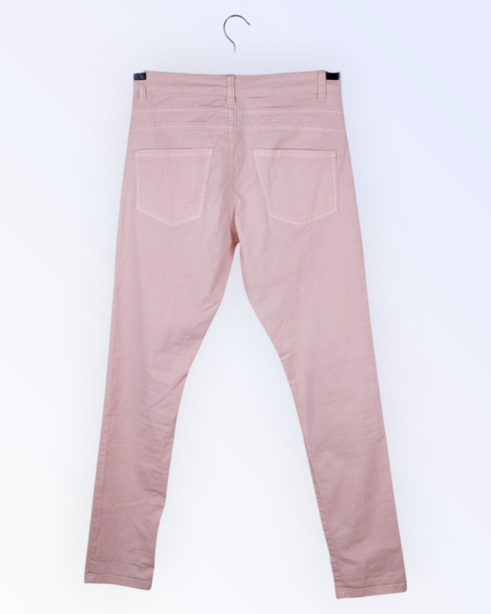 Naiste roosad liibuvalõikelised teksad