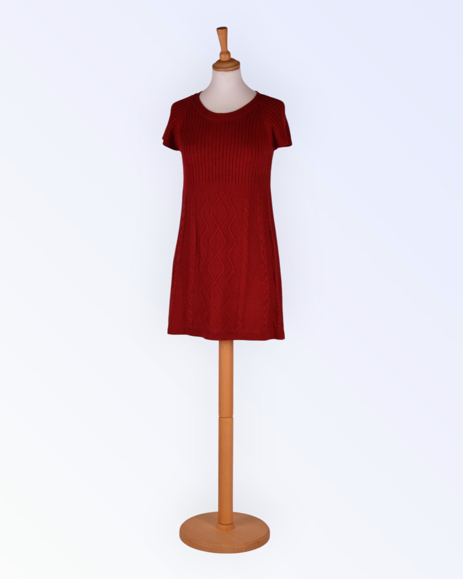 Sti dark red knitted dress