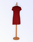 Sti dark red knitted dress