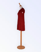 Sti dark red knitted dress