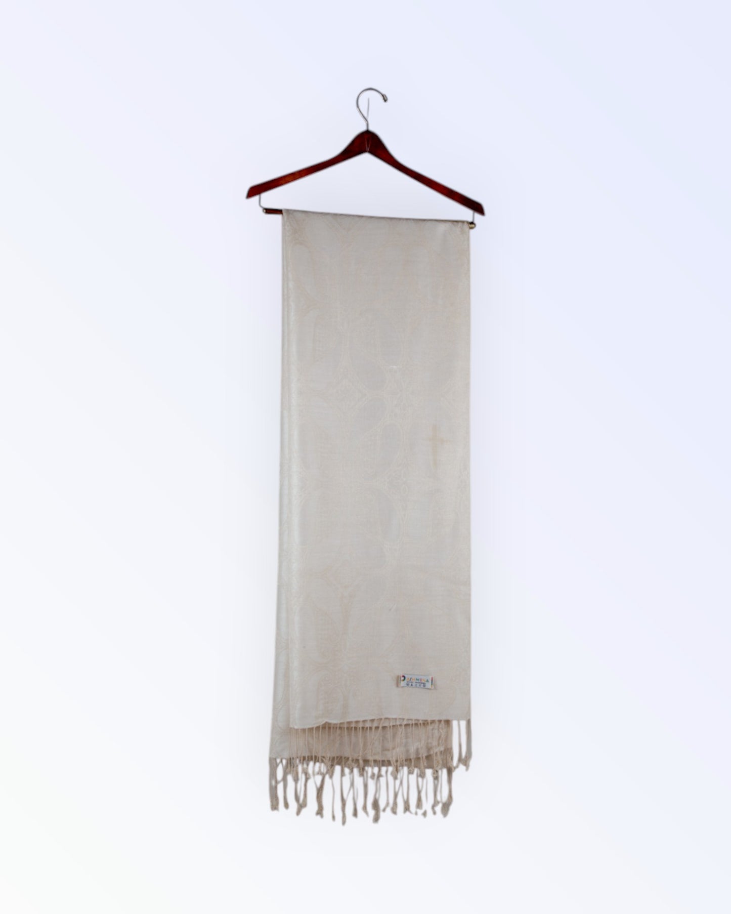 Cream-colored warm scarf