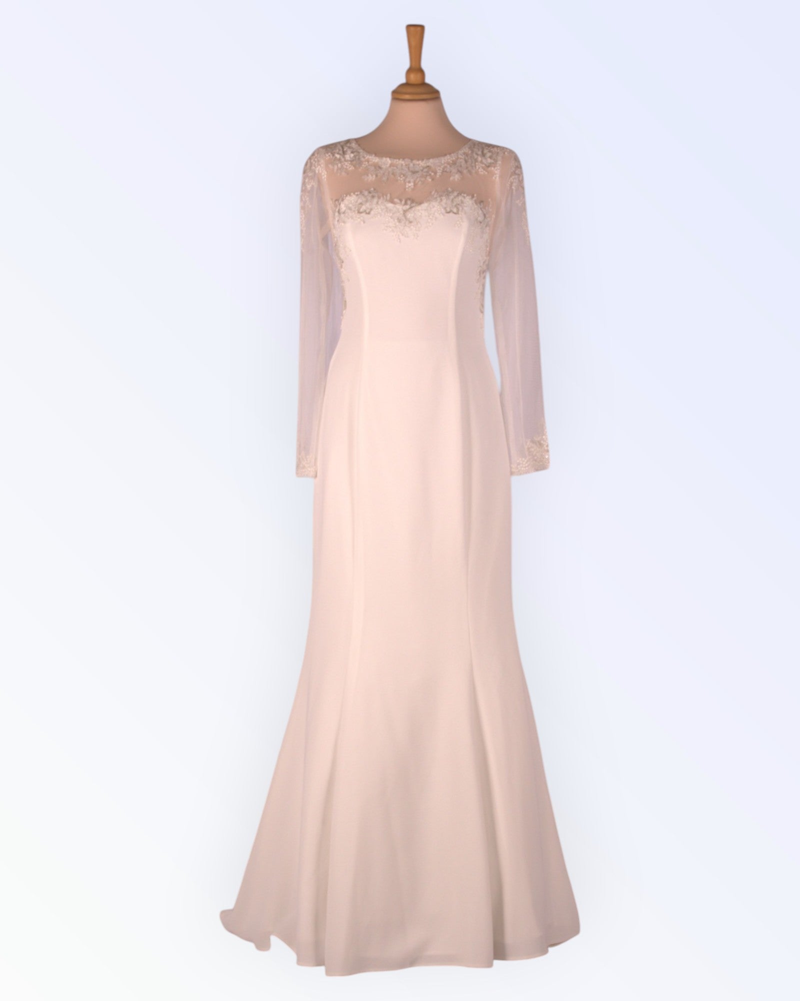 Off-white wedding dress