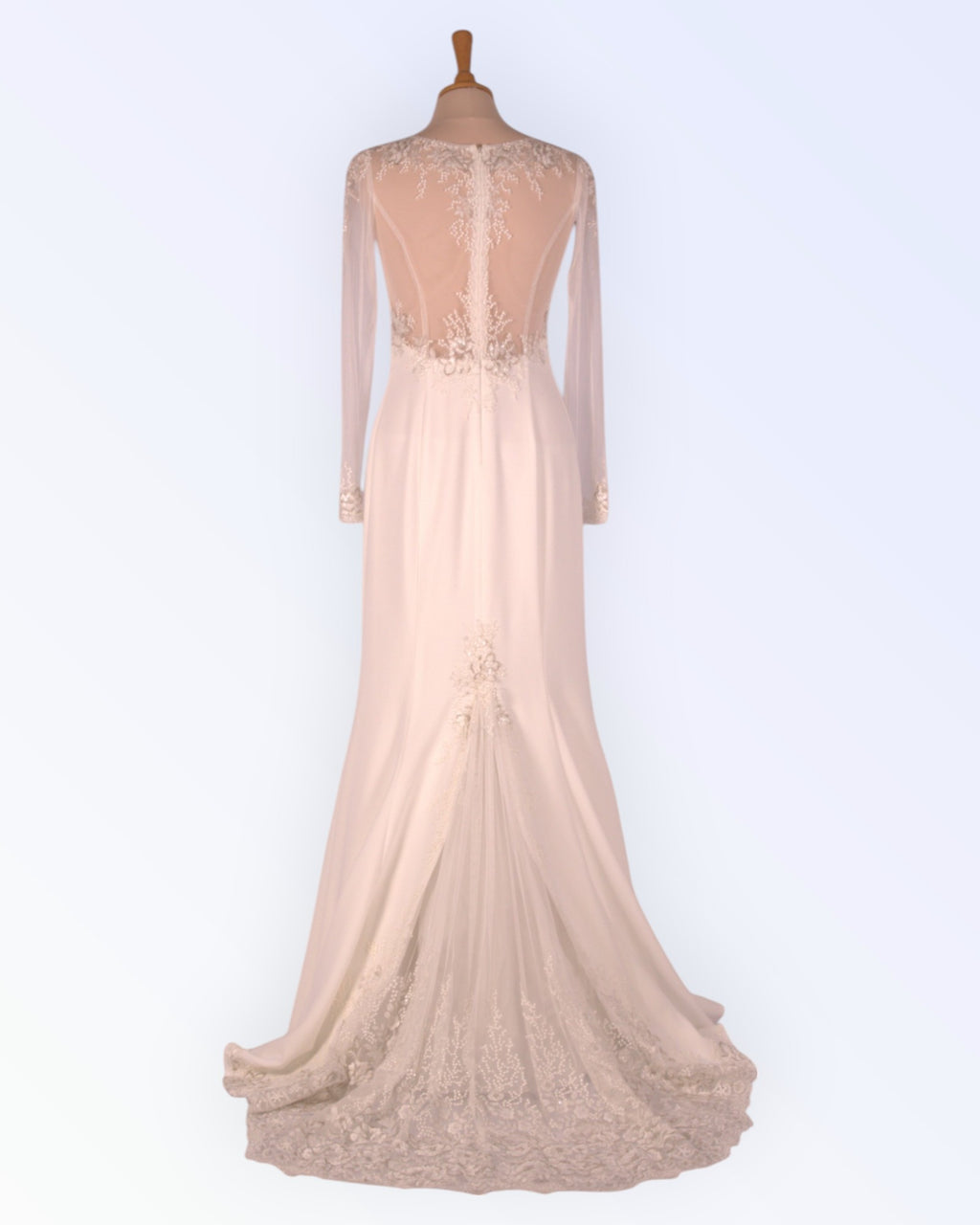 Off-white wedding dress