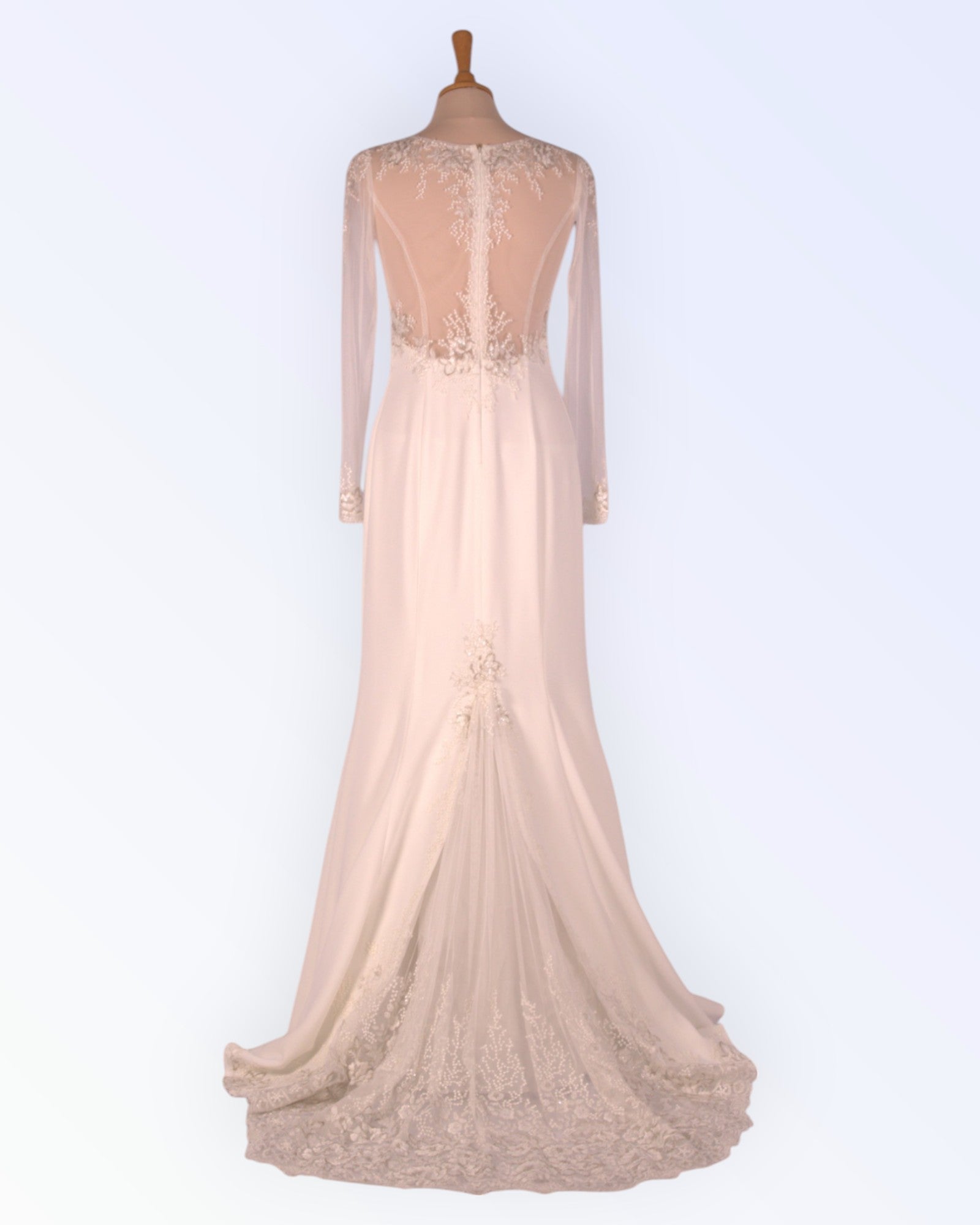 Off-white wedding dress