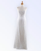 Off-white lace wedding dress