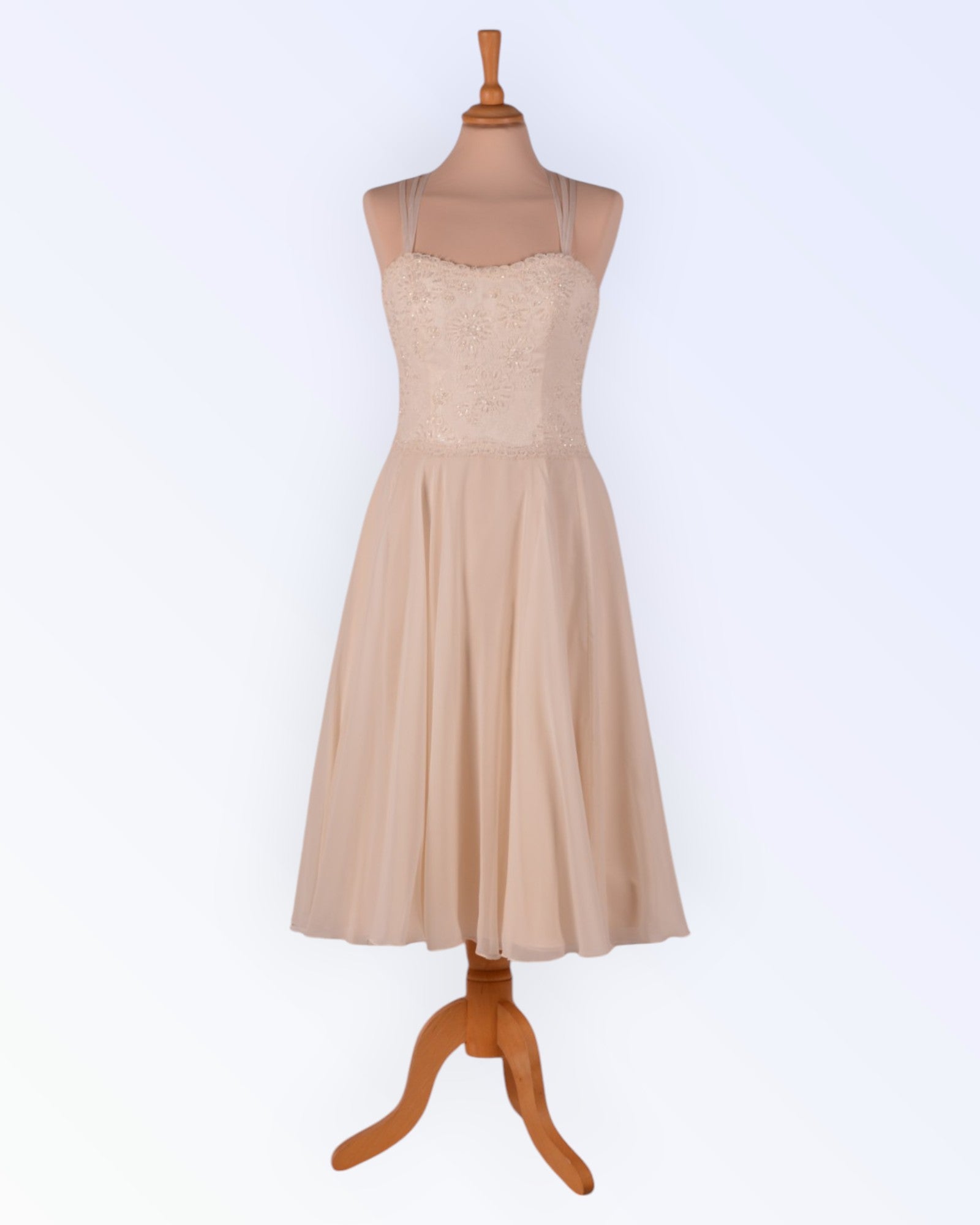 Short off-white wedding dress