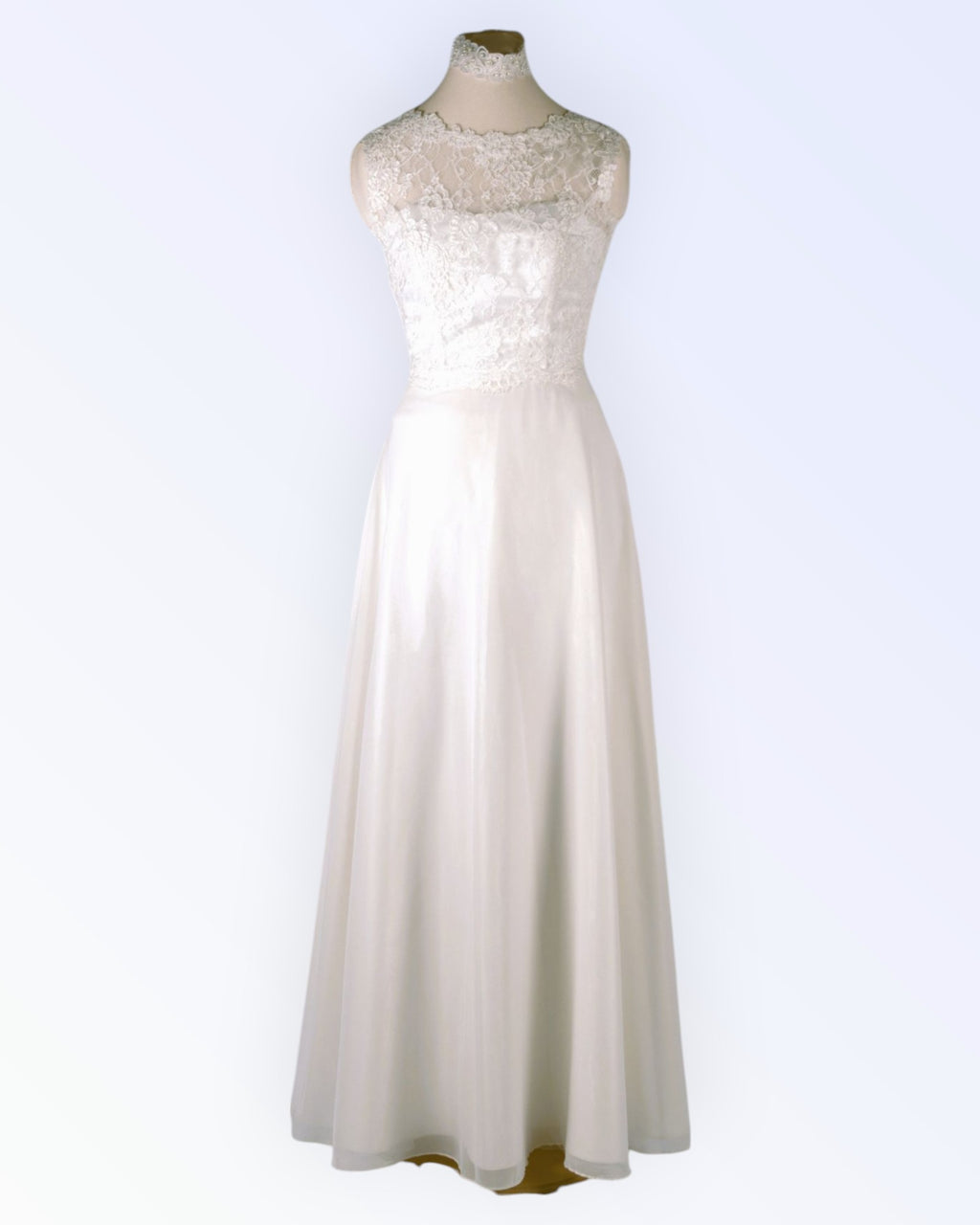 Off-white wedding dress