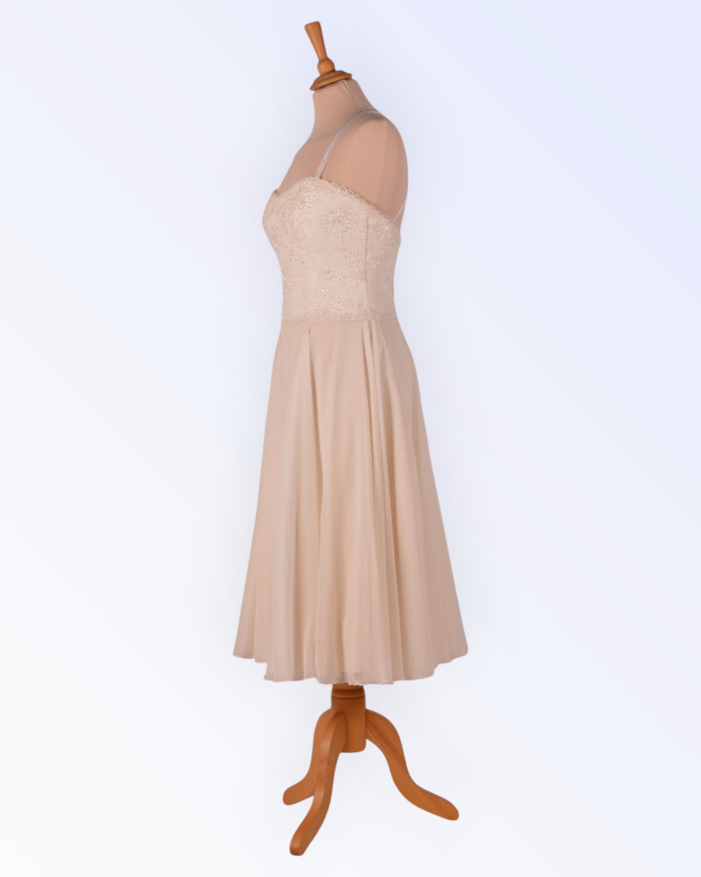 Short off-white wedding dress