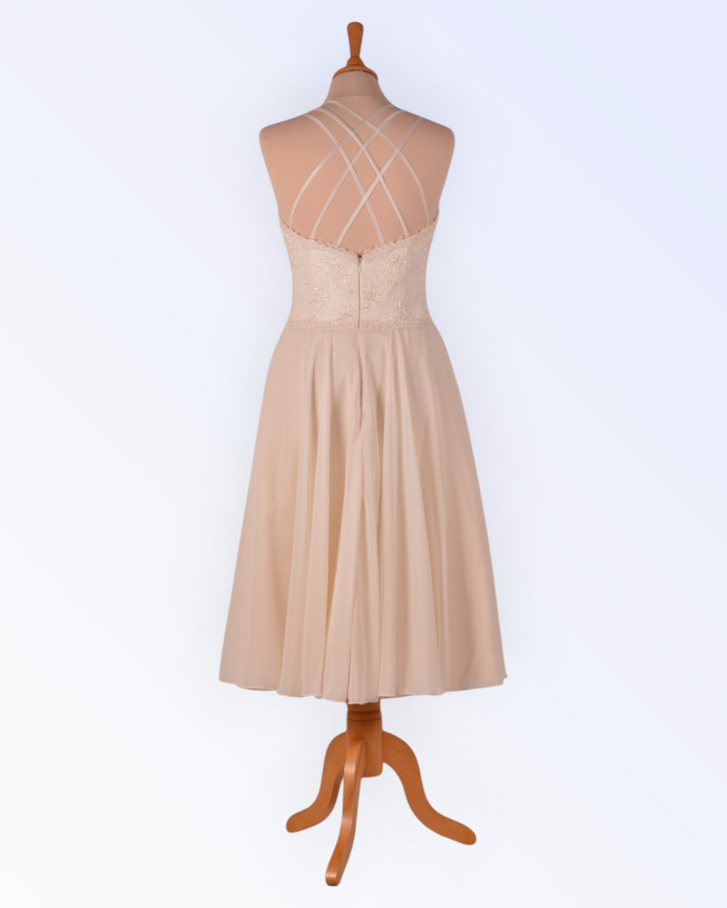 Short off-white wedding dress