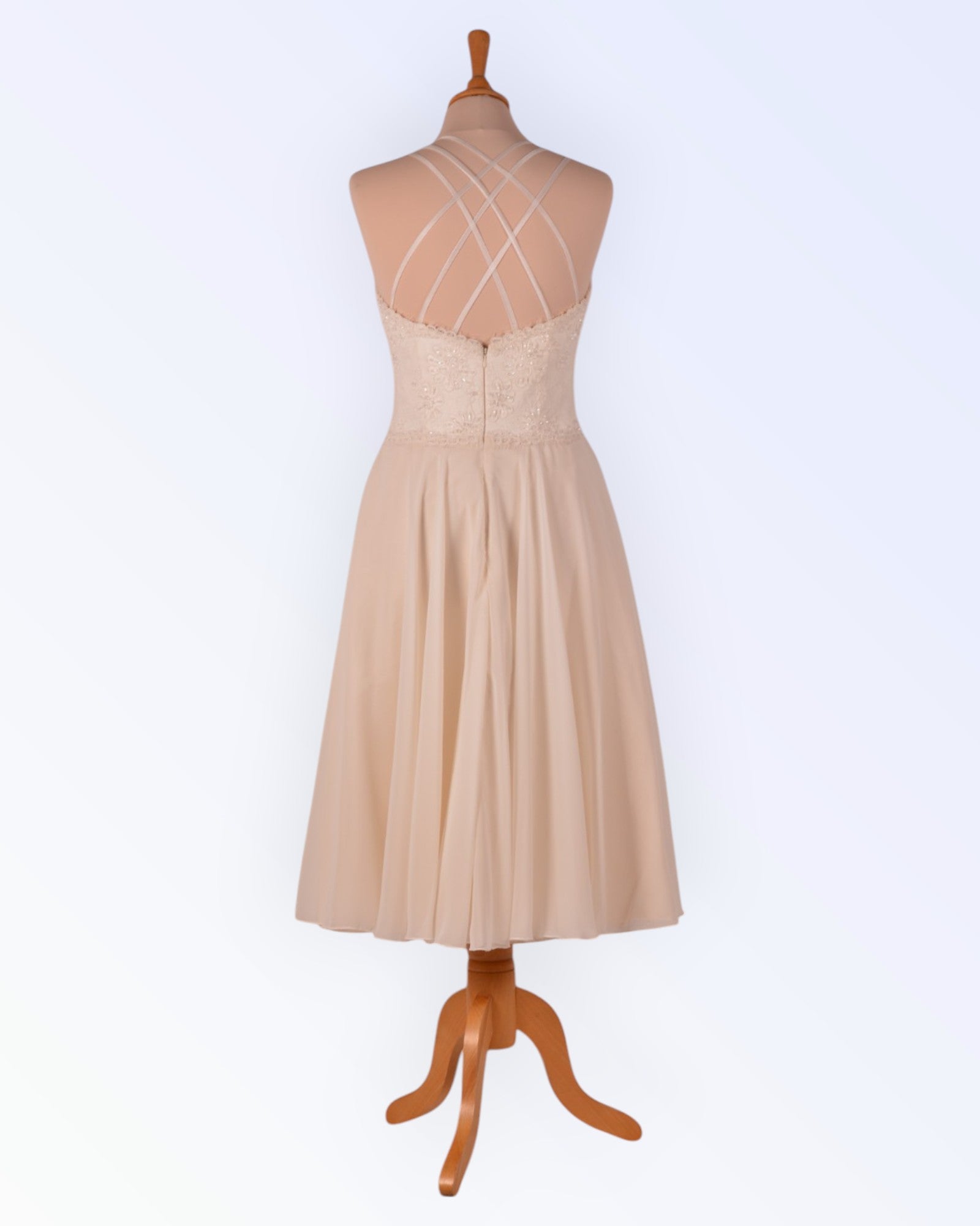 Short off-white wedding dress