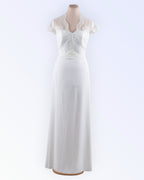 Off-white mermaid wedding dress
