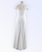 Off-white mermaid wedding dress
