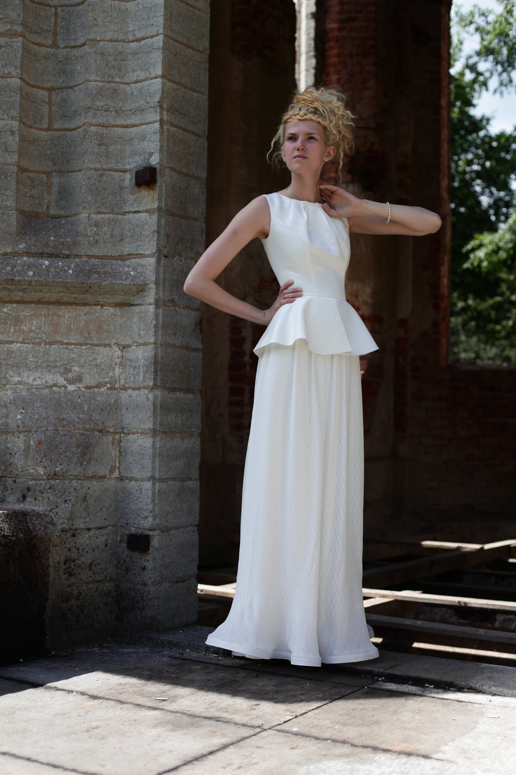 Peplum wedding dress