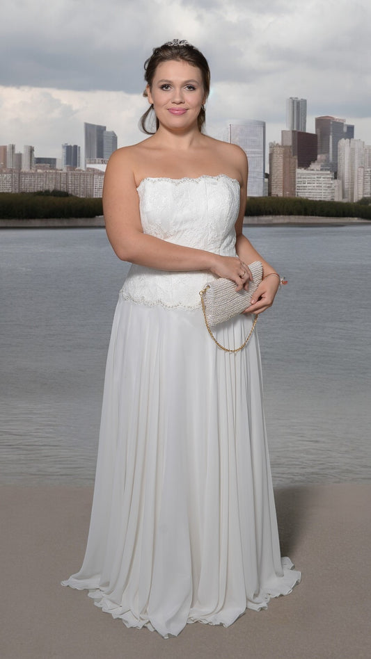 Wedding dress with corset