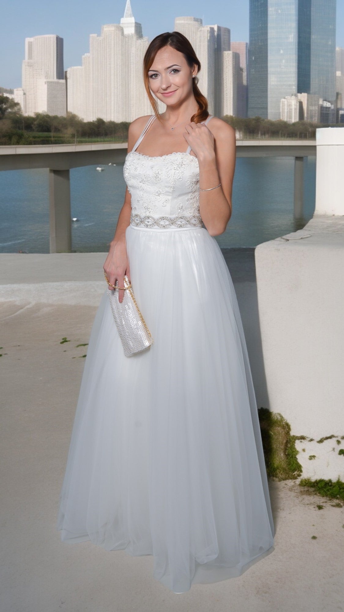 Tie belt for wedding dress