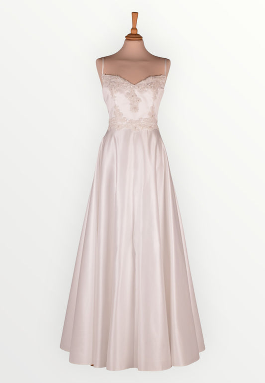 Satin A-line wedding dress