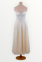 Cream lace top and skirt