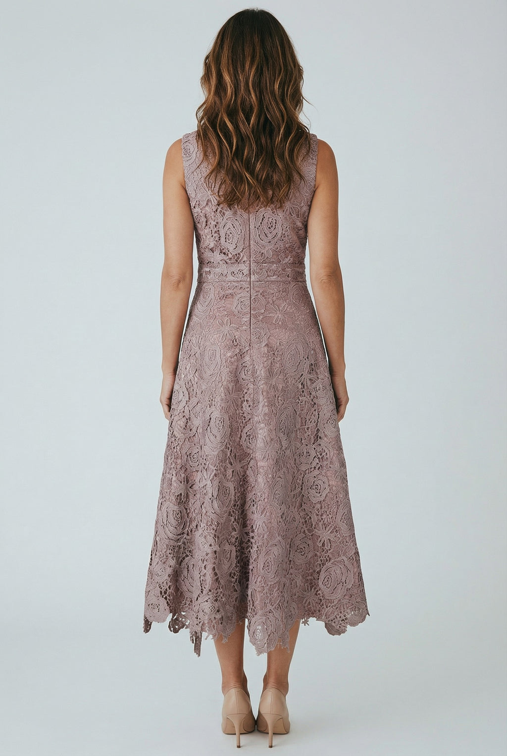Gray lace dress