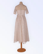 Off-white lace wedding dress