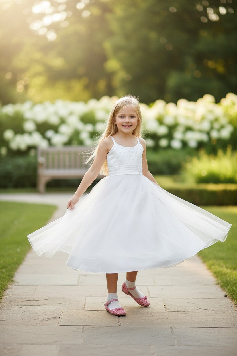 Koheva tüllseelikuga laste kleit