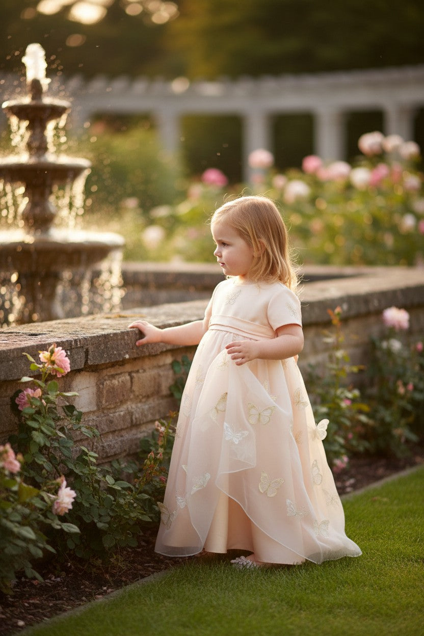 Festive children's dress with a fluffy skirt
