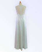 Thin satin wedding dress
