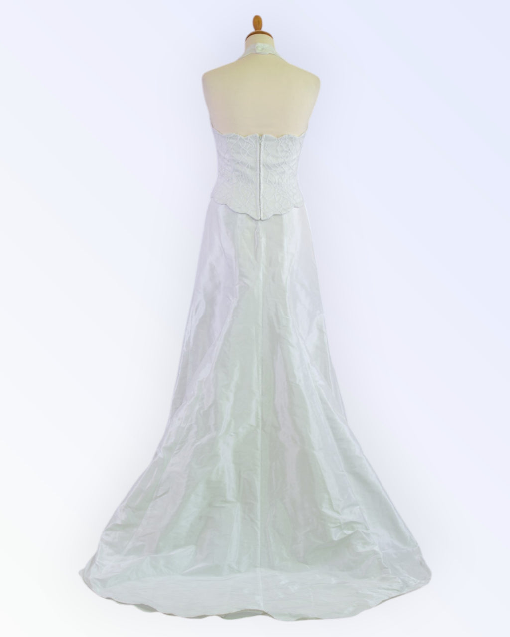 2-piece white wedding dress