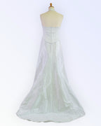 2-piece white wedding dress